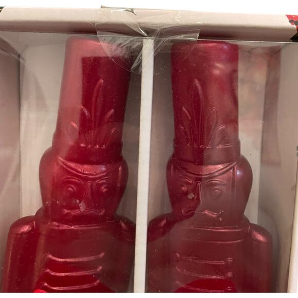 Christmas Nutcracker Tapered Candles Red Decorative Unscented 10” DW Home New - Picture 4 of 9